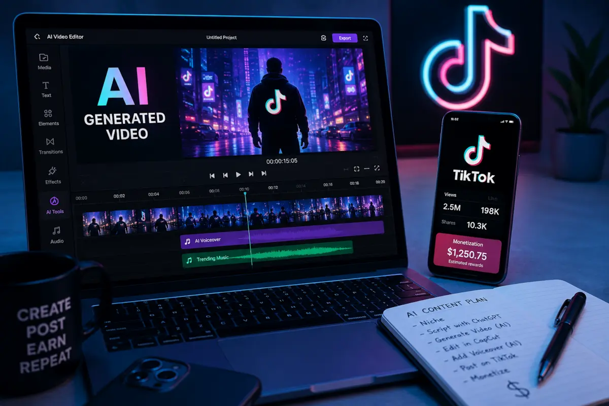 AI ინსტრუმენტებით TikTok ვიდეოების მონტაჟი