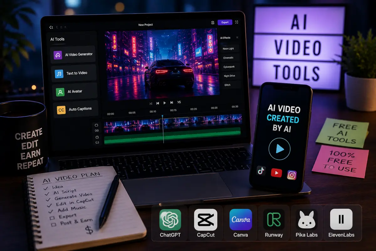 TikTok და YouTube Shorts AI ვიდეო მონტაჟი