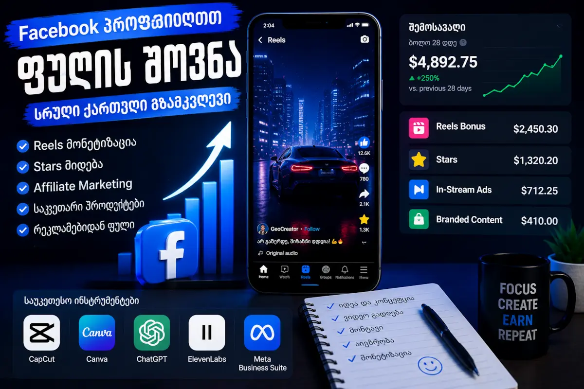 Facebook Reels ვიდეოების შექმნა AI ინსტრუმენტებით